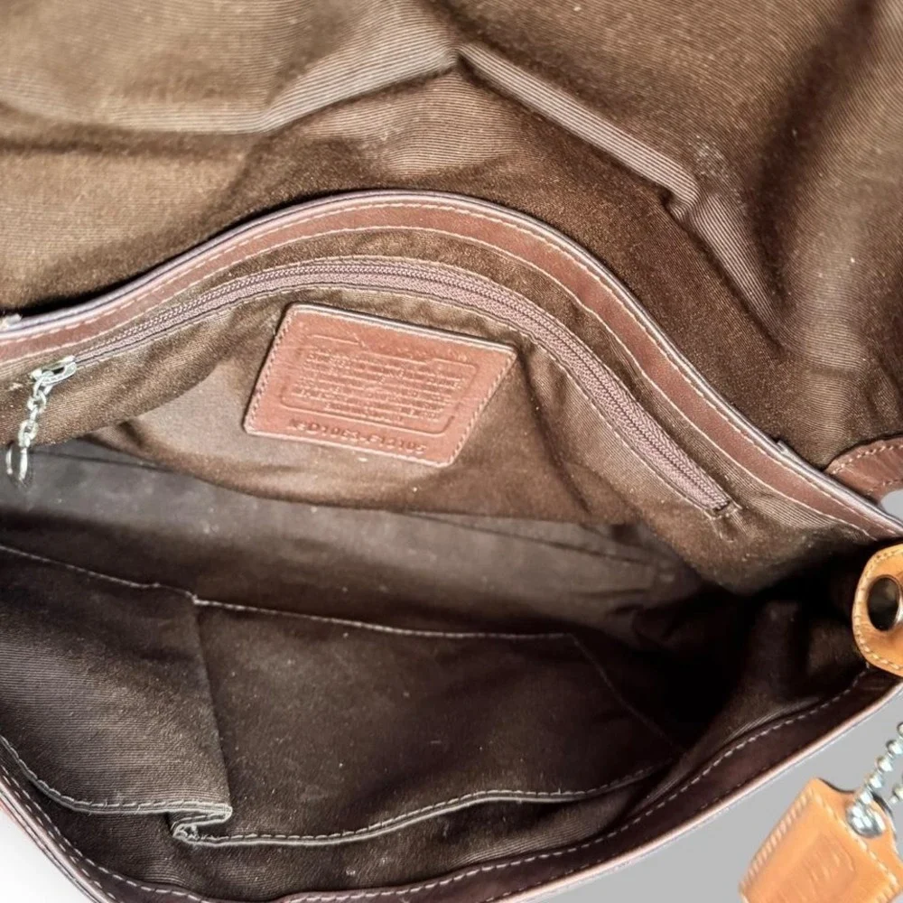Y2k Coach Soho Tan Leather Buckle Shoulder Bag Glam 2010‎